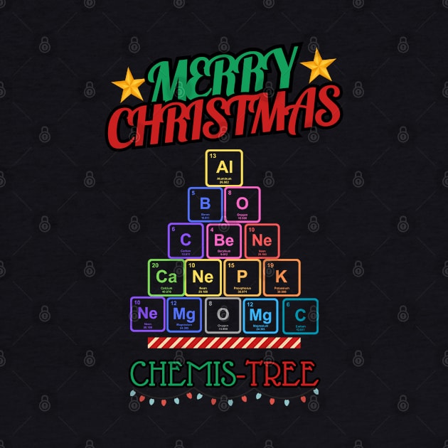 Chemistry tree, merry christmas, periodic table by Pattyld